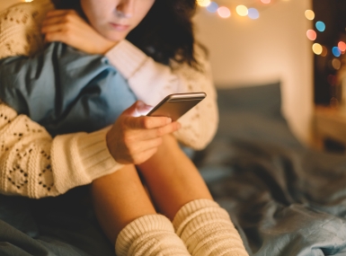 Young woman on phone