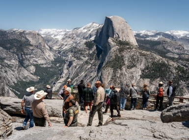 Western Interstate Region Conference attendees view Half Dome in Yosemite National Park in 2024. Photo by Amber Edwards