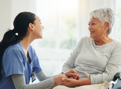 Nurse and older woman