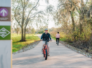 Cyclists use a trail in East Baton Rouge Parish, La. Photo courtesy of Recreation and Parks Commission for East Baton Rouge Parish