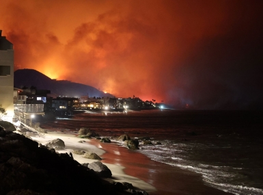 Wildfires burn in Los Angeles County, destroying homes and buildings in the Pacific Palisades, Malibu and Altadena neighborhoods. Photo courtesy of California Fire Foundation