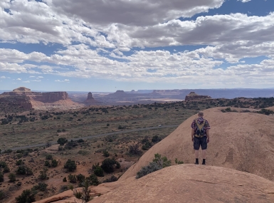 Mick Thornton looks out over a small portion of San Juan County, Utah, where he is an Economic Development Corps fellow. Photo courtesy of Thornton