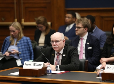 Converse County, Wyo. Commissioner Jim Willox prepared to testify before the U.S. House Subcommittee on Highways and Transit on Feb. 12.