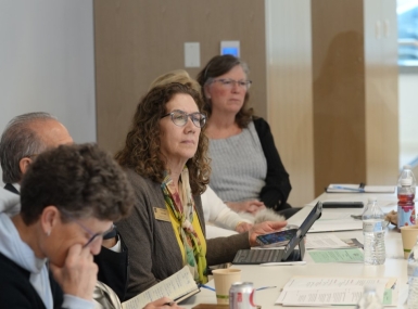 Durham County, N.C. Commissioner Wendy Jacobs listens to a speaker during NACo's Intergovernmental Roundtable on Local Behavioral Health Crisis Response. Photo by Nicole Weissman