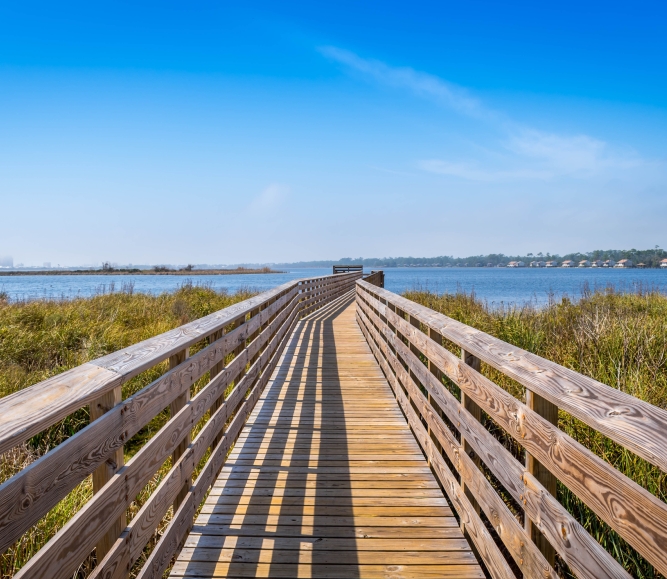 Boardwalk to beach