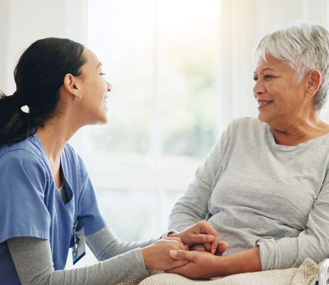 Nurse and older woman