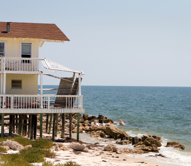 Beach erosion