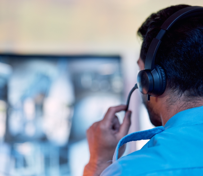 Man with headset