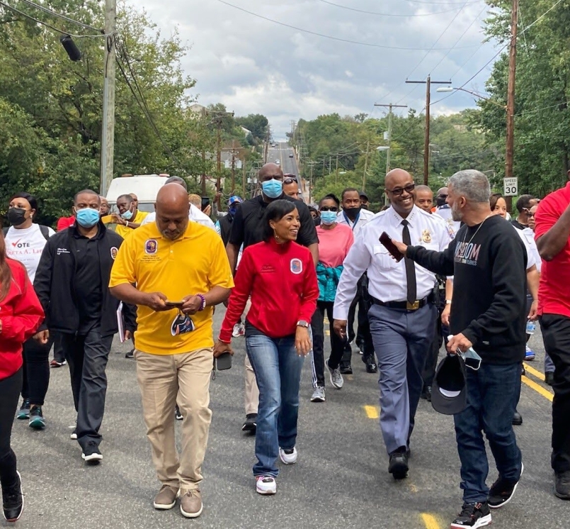 Senator-elect Angela Alsobrooks (center) serves as the county executive for Prince George’s County, Md. She is one of two candidates with county experience to be elected Nov. 5 to the U.S. Senate.