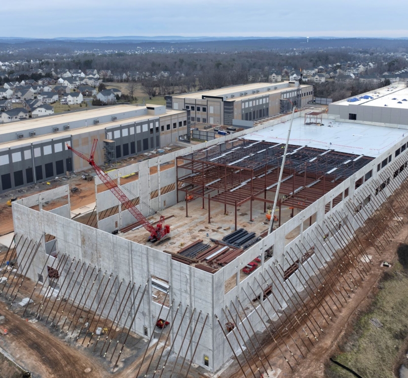 Construction of Amazon Mid-Atlantic Region data center in Loudoun County, Va. Photo by Getty Images