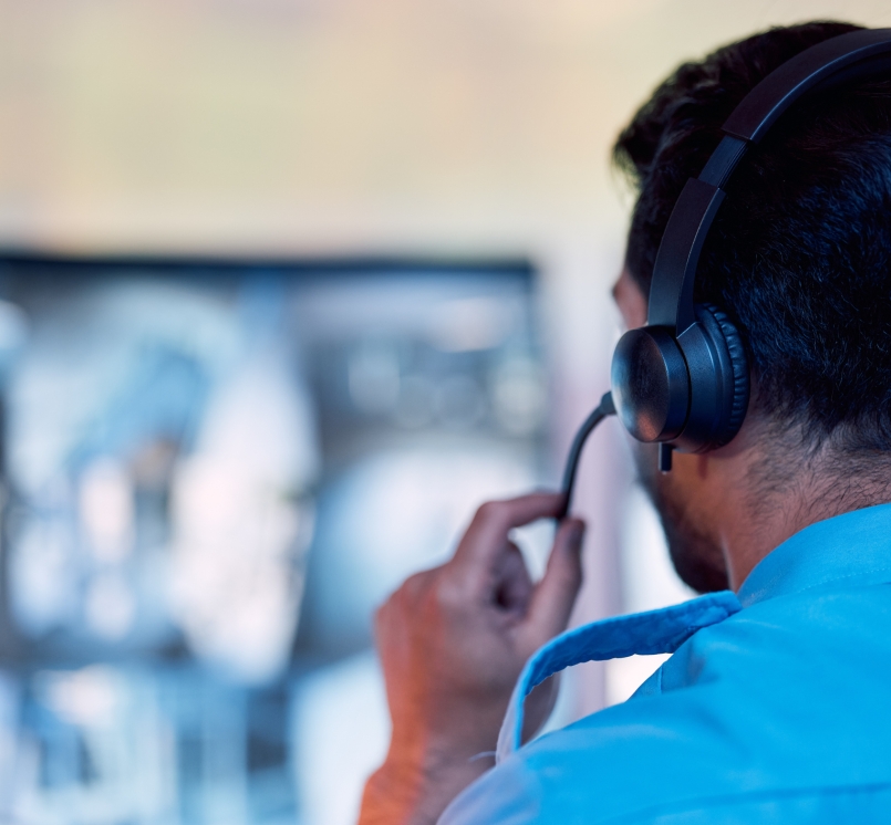 Man with headset