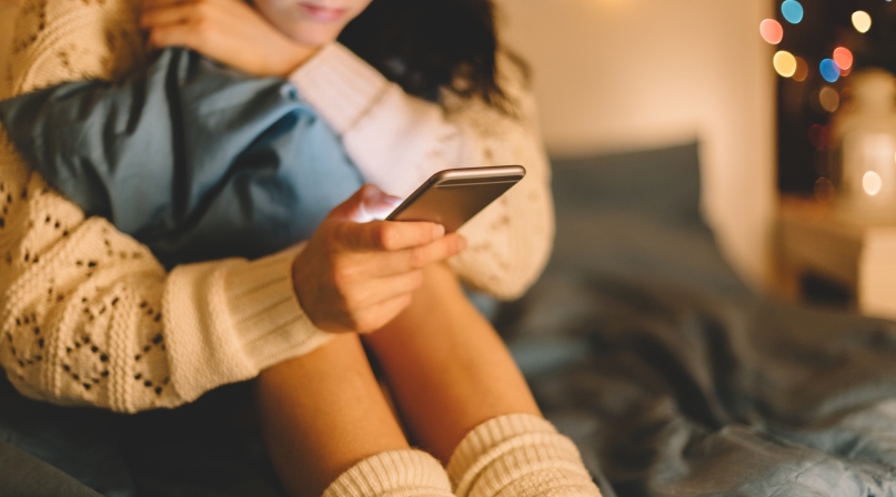 Young woman on phone