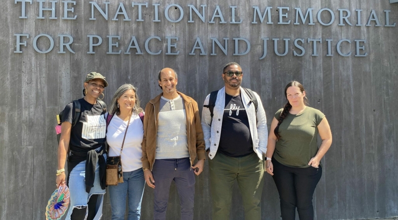 FLY executive team members visit the National Memorial for Peace and Justice in Montgomery County, Ala.