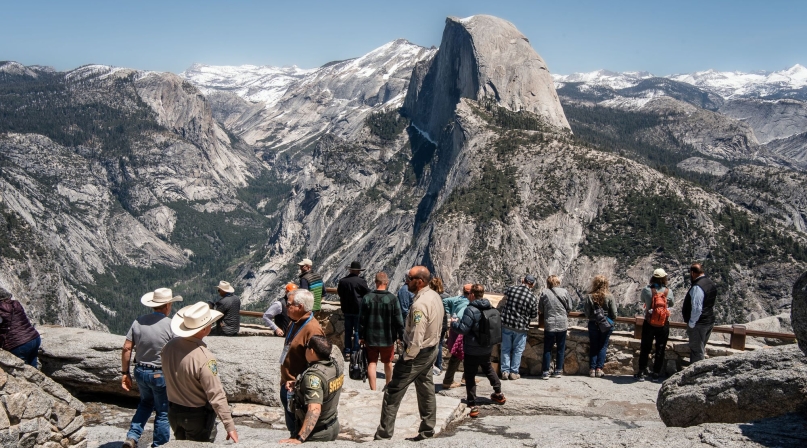 Western Interstate Region Conference attendees view Half Dome in Yosemite National Park in 2024. Photo by Amber Edwards