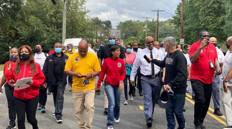 Senator-elect Angela Alsobrooks (center) serves as the county executive for Prince George’s County, Md. She is one of two candidates with county experience to be elected Nov. 5 to the U.S. Senate.