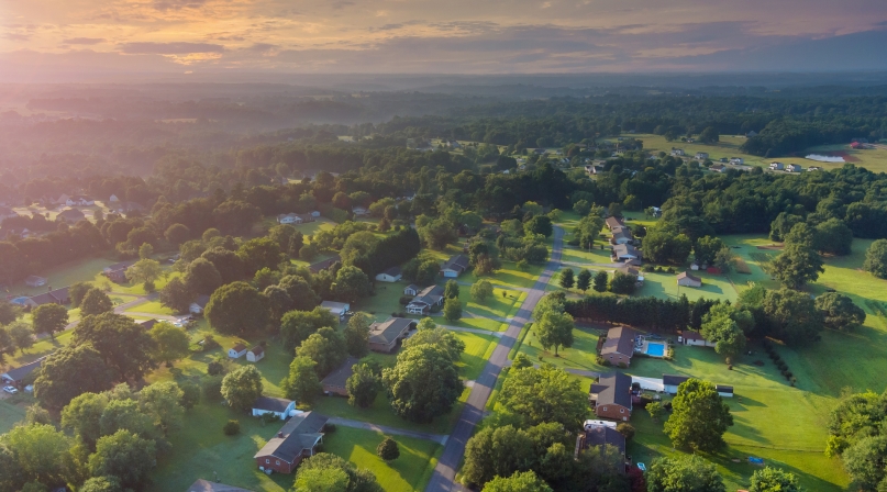 Aerial view of Boiling Springs, S.C.