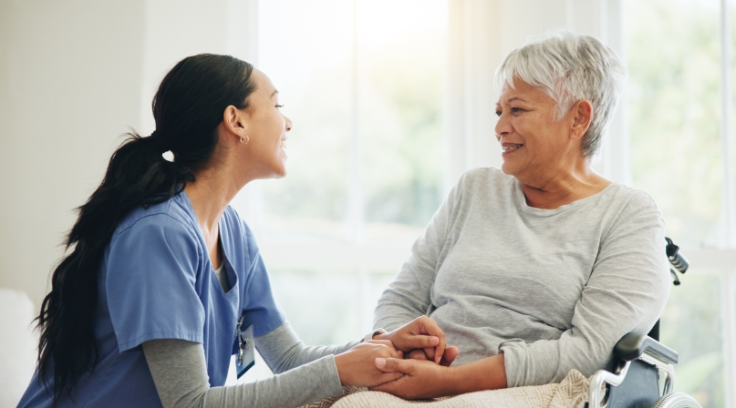 Nurse and older woman