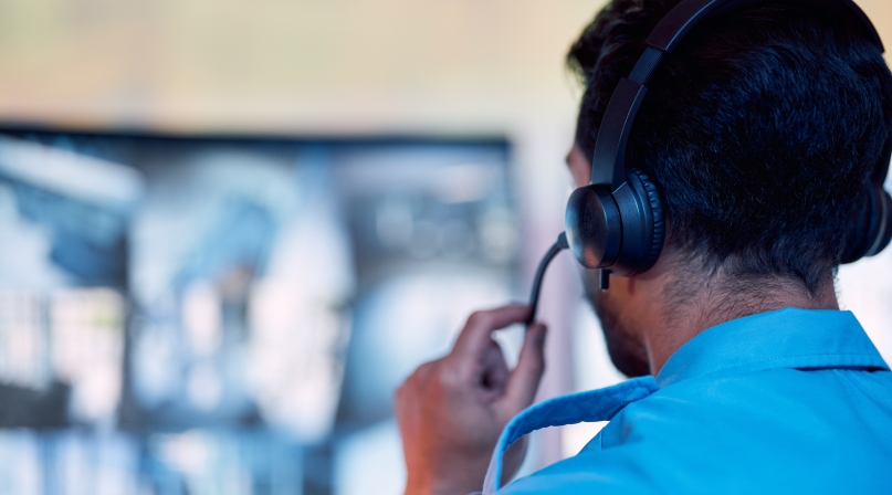 Man with headset