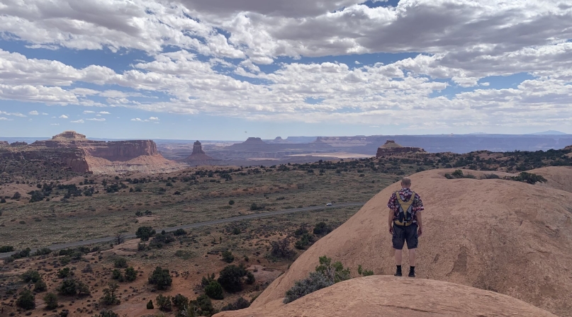 Mick Thornton looks out over a small portion of San Juan County, Utah, where he is an Economic Development Corps fellow. Photo courtesy of Thornton