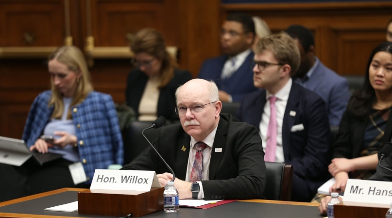 Converse County, Wyo. Commissioner Jim Willox prepared to testify before the U.S. House Subcommittee on Highways and Transit on Feb. 12.