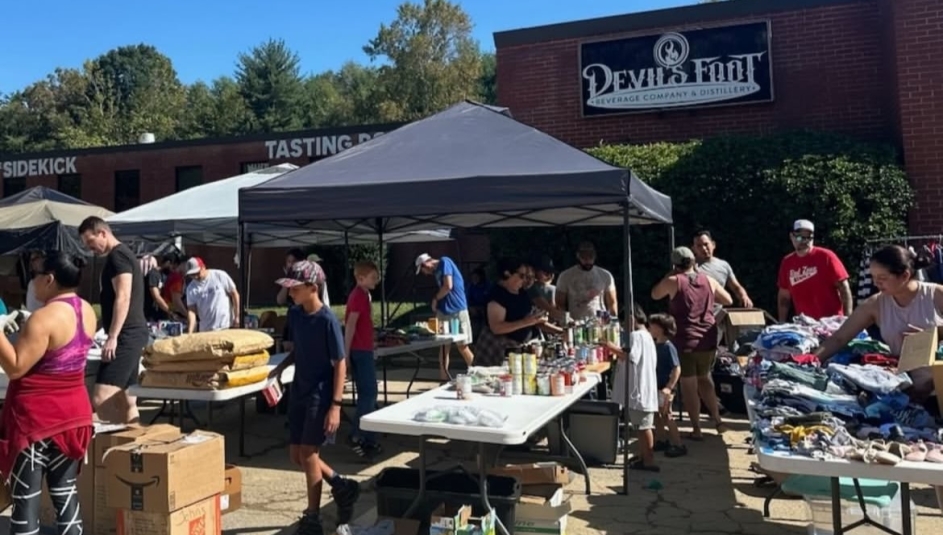 In the weeks following Hurricane Helene, when Devil’s Foot Distillery in Buncombe County, N.C. was closed to rebuild, the business created a distribution hub to support the community, which helped distribute 16,000 gallons of water and dozens of pallets of food, diapers, clothing and hygiene items to local residents.