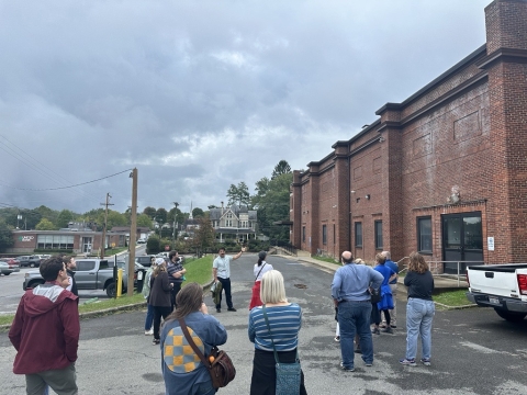 Town of Fayette Councilmember Gabe Peña begging a tour of the Fayette County Community Center, located next to the elementary school to housing project. 